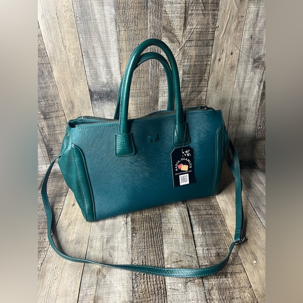 Mywalit Palermo Green Leather Satchel Crossbody bag